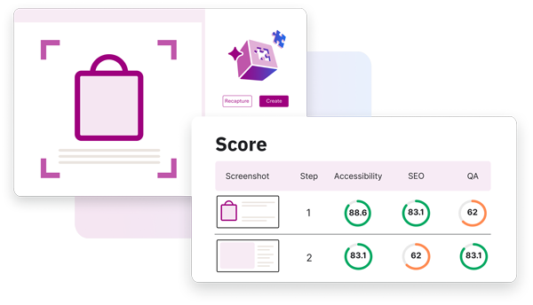 Siteimprove content performance scores for accessibility, SEO, and QA.